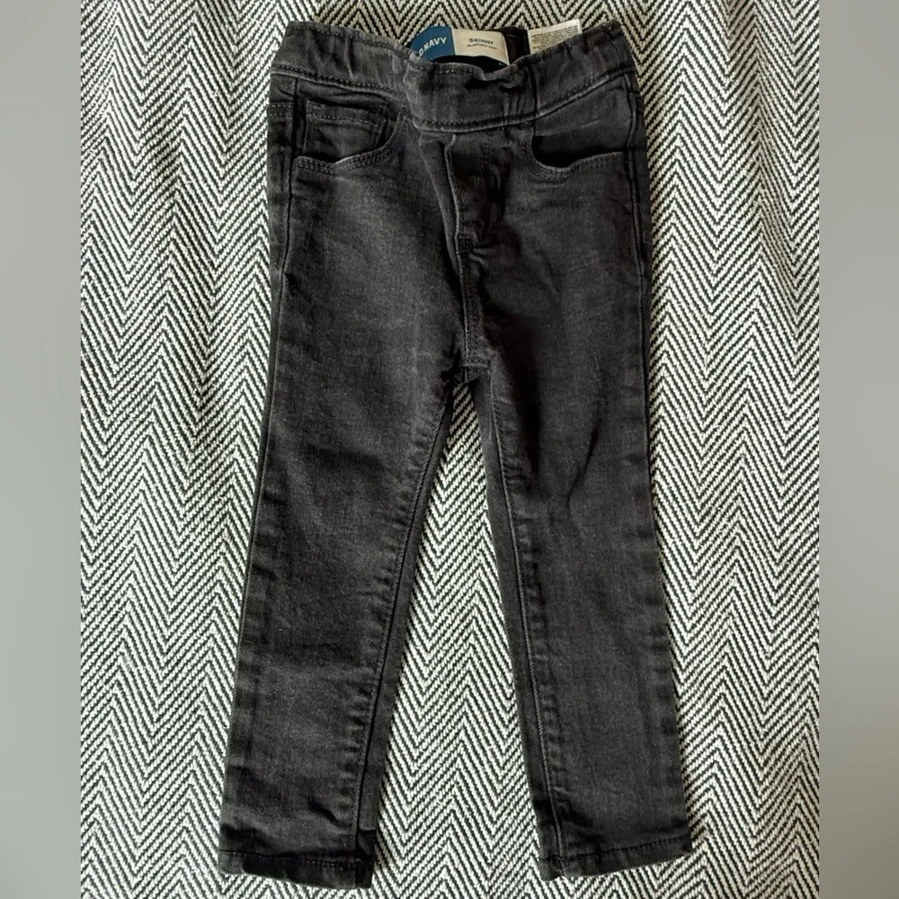 Old Navy Toddler Black Skinny Jeans | 2T | Adjustable Waist